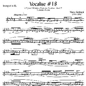 Bordogni Vocalise #18 小号 Marco Bordogni