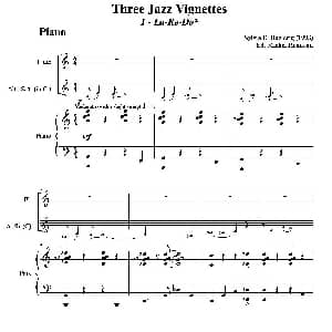 Three jazz vignettes 钢琴谱
