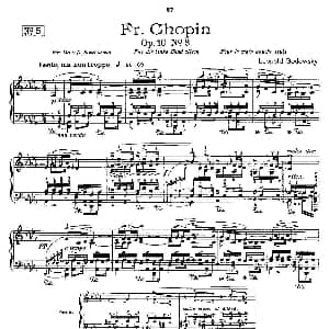 肖邦 练习曲 Fr.Chopin Op.10 No3 钢琴谱 Godowsky改编