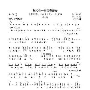 想和你一样青春无畏_歌曲简谱_词曲:朱海 捞仔