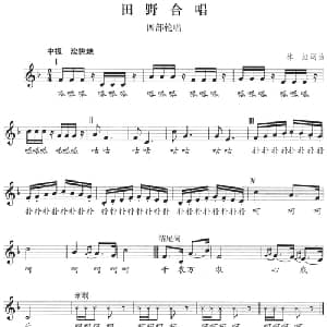 田野合唱_合唱歌谱_词曲:林虹 林虹