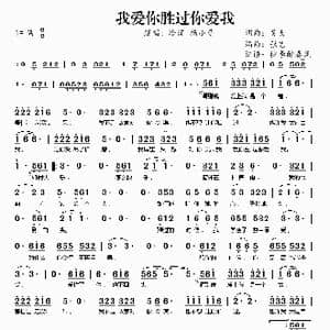 我爱你胜过你爱我_歌谱投稿_词曲:笑天 笑天