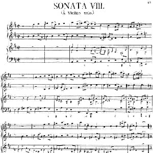 小提琴谱 | Biber Violin Sonata VIII 小提琴 钢琴伴奏