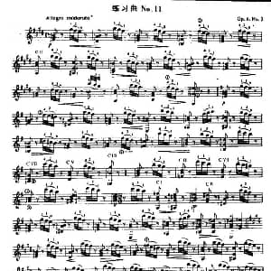 费尔南多 索尔 古典吉他练习曲 No.11 吉他谱