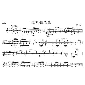 小提琴谱 | 进军佐治亚 重奏