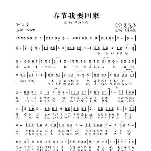 春节我要回家_歌曲简谱_词曲:唐仓健 轻云望月