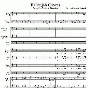 哈利路亚总谱1 10 Halleujah Chorus cerge Frederic Handel