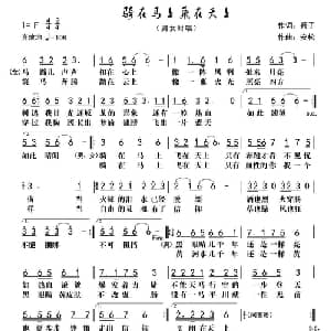 骑在马上飞在天上_通俗唱法乐谱_词曲:兵子 安松