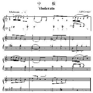 考级初级曲目 中板 钢琴谱