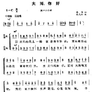 大海,你好_合唱歌谱_词曲:韩伟 施光南