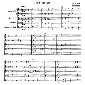铜管乐重奏曲 金黄色的玛丽 霍尔本