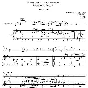 萨克斯谱 | Mozart Concerto KV495 No.4 2st 高音萨克斯 钢琴伴奏 Mozart 莫扎特