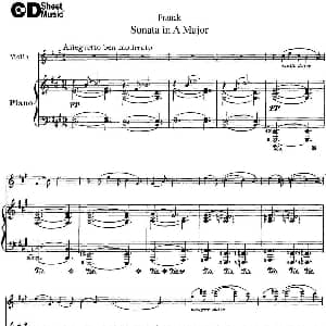 小提琴谱 | Franck Sonata in A Major 小提琴 钢琴伴奏