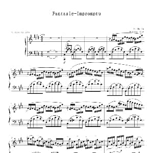 Fantasie Impromptu 钢琴谱 肖邦 chopin 曲 飘摇的云制谱