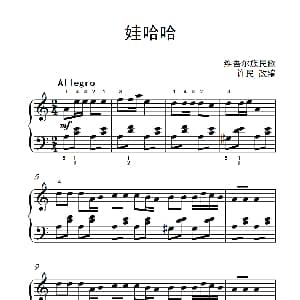 娃哈哈 钢琴谱