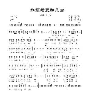 红颜为爱醉几回_歌曲简谱_词曲:申光惠 杨哲