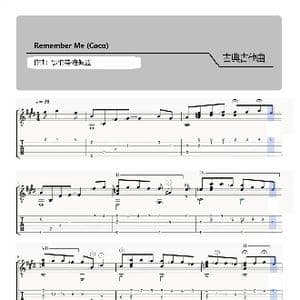 Remember Me Coco _歌谱投稿_词曲: 罗伯特 洛佩兹