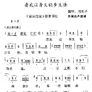 秦腔 看我这身又轻步又快 徐策跑城 徐策唱段