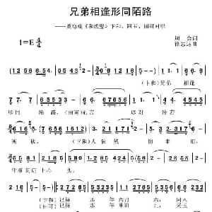 黄梅戏谱 | 兄弟相逢形同陌路 和氏璧 卞和 阿玉 田可对唱 周会 徐志远