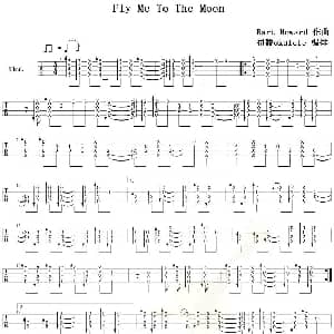 Fly Me To The Moon 吉他谱 Bart Howard曲 崔骏ukulele编排