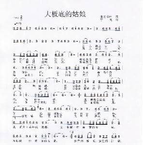 大阪底的姑娘_歌曲简谱_词曲:倮尼依哈 李戈