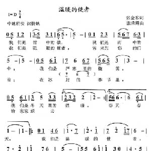 温暖的使者_通俗唱法乐谱_词曲:张金东 张荣辉