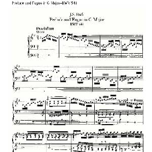 Prelude and Fugue in G Major BWV 541 管风琴谱