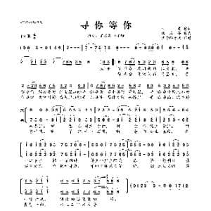 寻你等你_歌曲简谱_词曲:王春花 伍薪蓓
