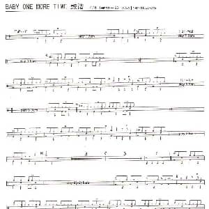 Baby One MoreTtime 架子鼓谱
