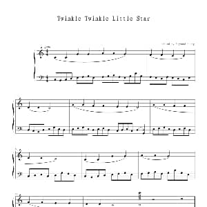 Twinkle Twinkle Little Star 钢琴谱