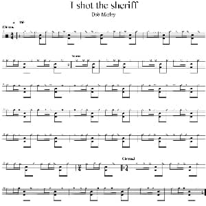 Bob Marley I shot the sheriff 爵士鼓谱