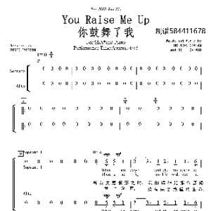 You Raise Me Up二部合唱谱_歌曲简谱