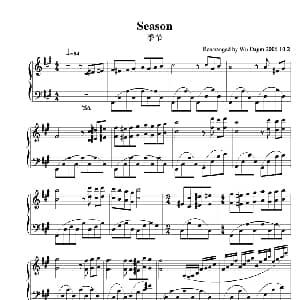 Season 钢琴谱