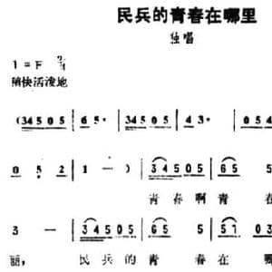 民兵的青春在哪里_民歌简谱_词曲:赵越 王金喜