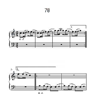 使大指灵活转动的单手练习 78 钢琴谱