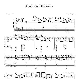 克罗地亚狂想曲 钢琴谱 马克西姆 Maksim・Mrvica