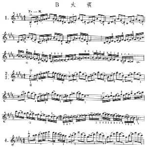 小提琴谱 | B大调