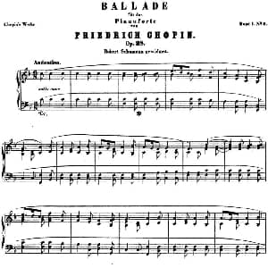 肖邦 叙事曲2 F大调 Chopin Ballade No.2 Op.38 钢琴谱 肖邦