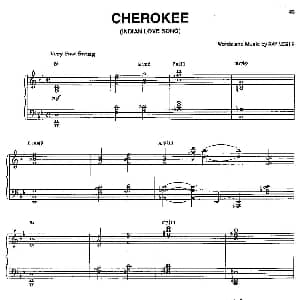 CHEROKEE 钢琴谱 Art Tatum 亚瑟 泰特姆二世