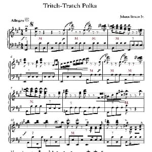 手风琴谱 | Tritsch Tratsch Polka 闲聊波尔卡 姜伯龙改编