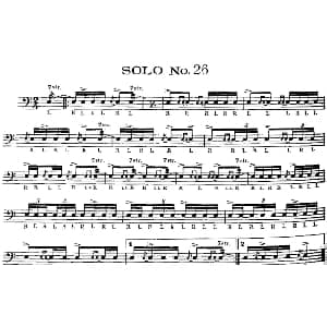 美国军鼓 SOLO No.26 30 爵士鼓谱
