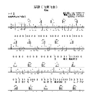 浮游 吉他谱 赵雷 赵雷 赵雷