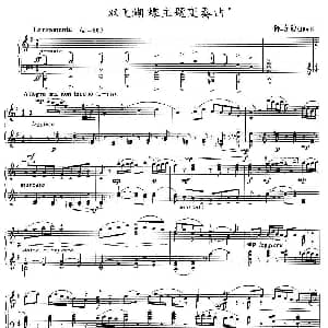 双飞蝴蝶主题变奏曲 钢琴谱