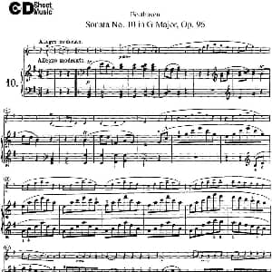 小提琴谱 | Violin Sonata No.10 in G Major Op.96 小提琴 钢琴伴奏