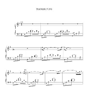 Thanksgiving 钢琴谱 George Winston