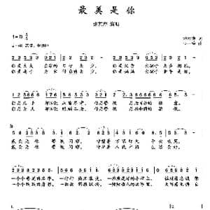 最美是你_歌曲简谱_词曲:尹相涛 杨一博