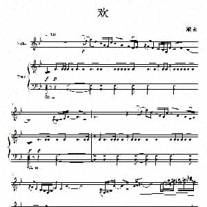 小提琴谱 | 欢 小提琴 钢琴伴奏 梁爽