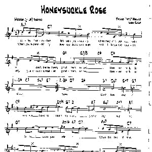 HONEYSUCKLE ROSE 降B爵士乐谱