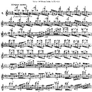 长笛曲谱 | 柯勒30首高级长笛练习曲作品75号 NO.4 Kohler 柯勒