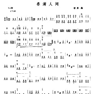 扬琴谱 | 春满人间 宿英